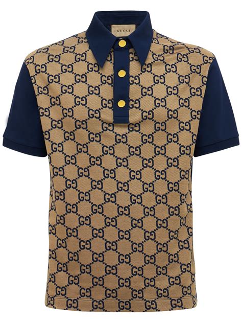 polo gucci uomo blu|gucci shirts for men.